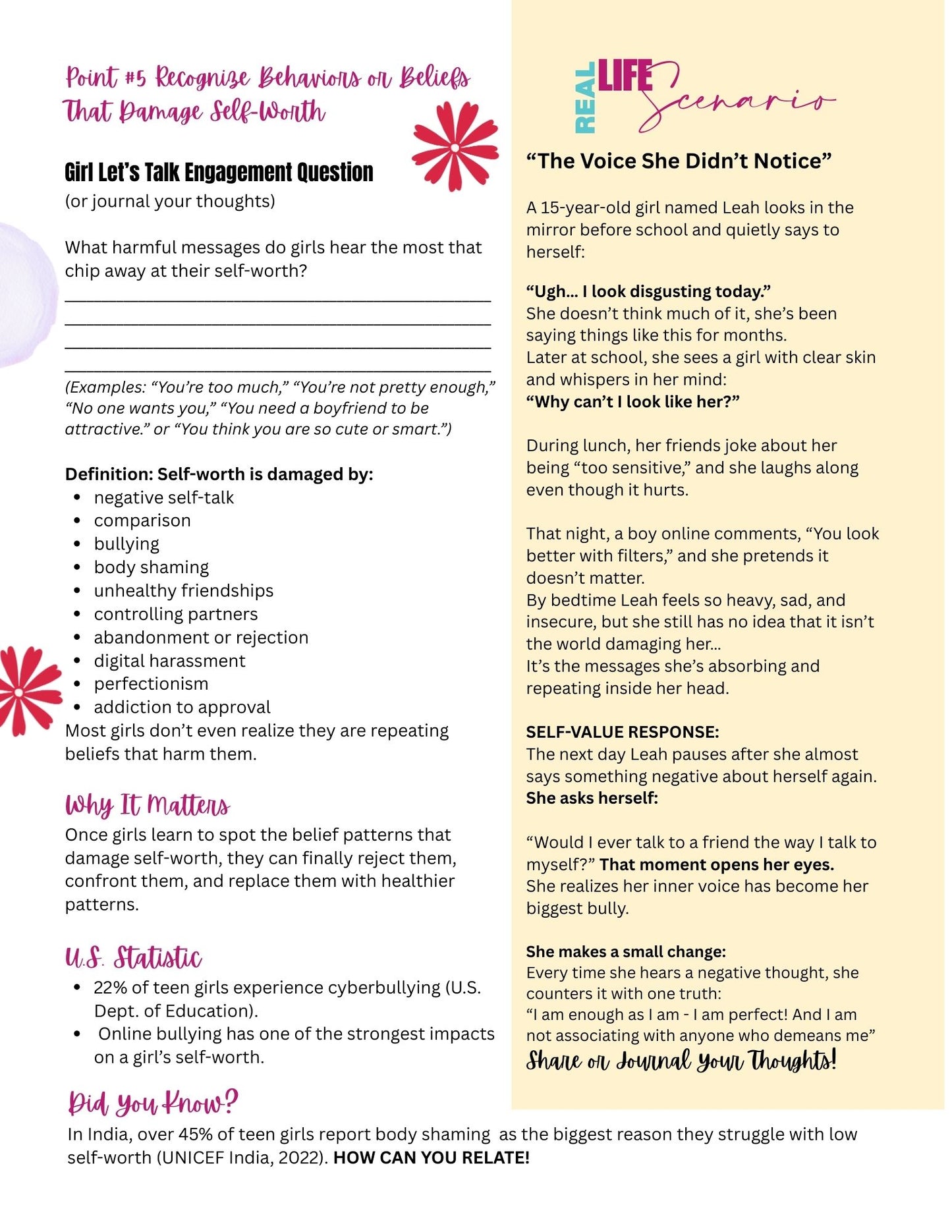 "Let's Talk About Me" FREE Sample Session E-book